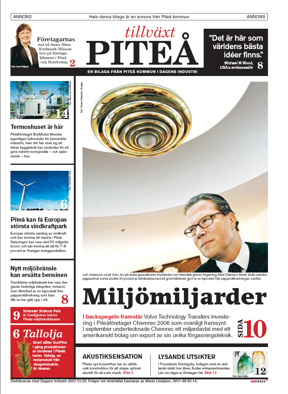 Tillväxt Piteå Tema energi. (Bilaga i DN ht 2007)